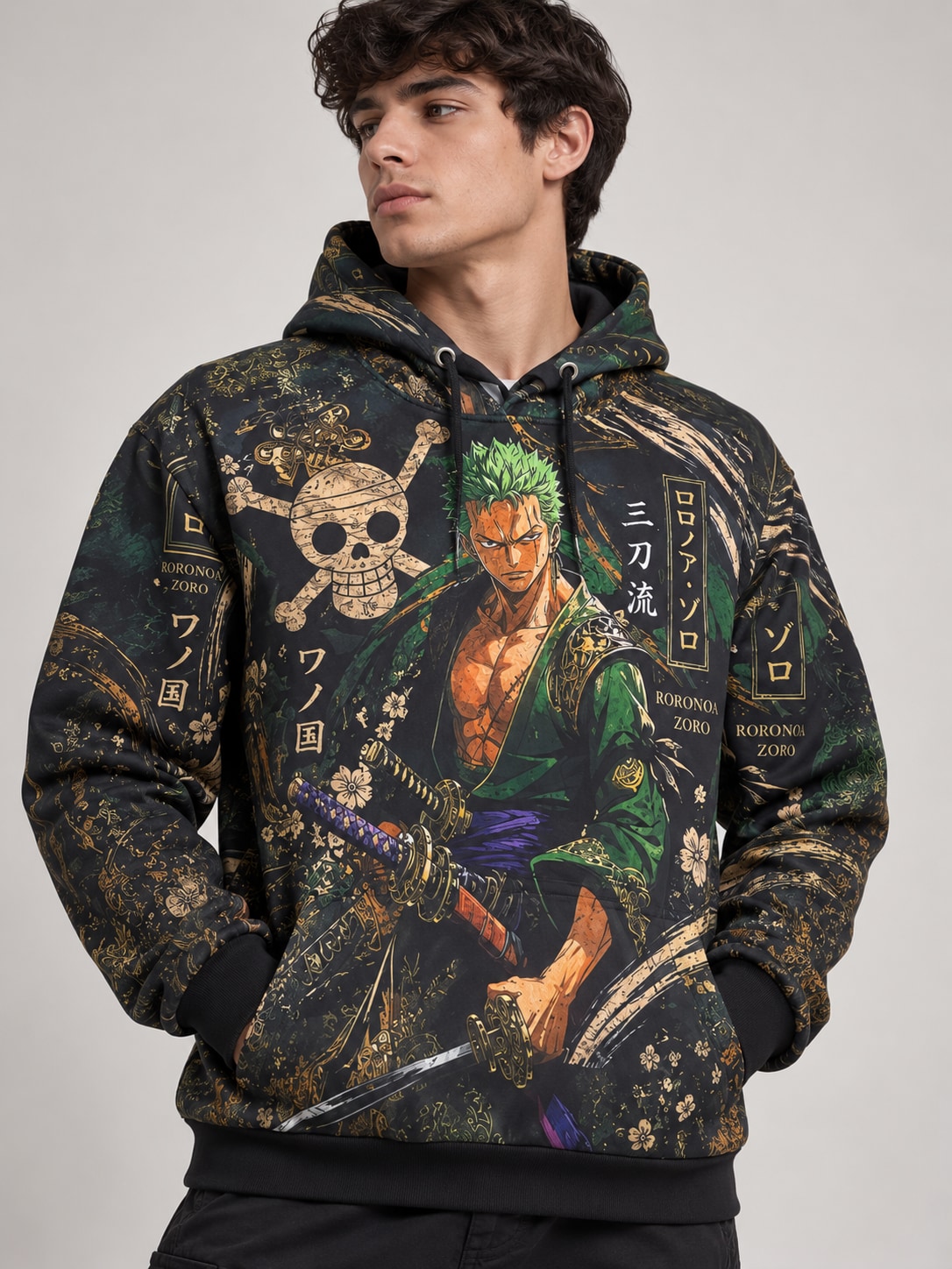 Buzo Zoro Rey del Infierno — detalle a escala real