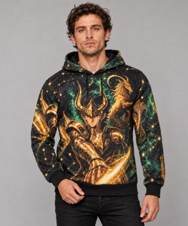 Buzo Shura Capricornio Saint Seiya — mockup frente