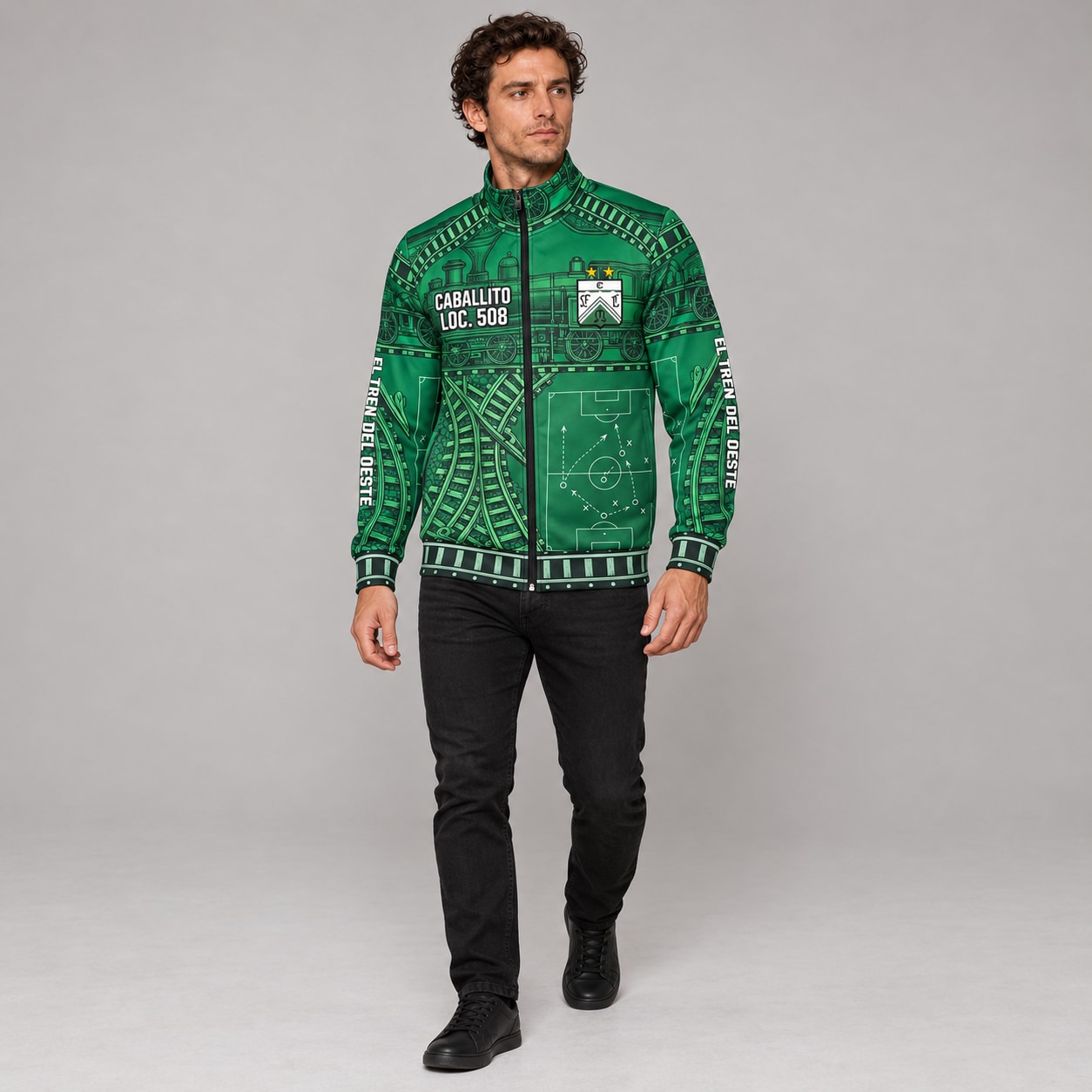 Campera Ferro Carril Oeste mockup cuerpo entero