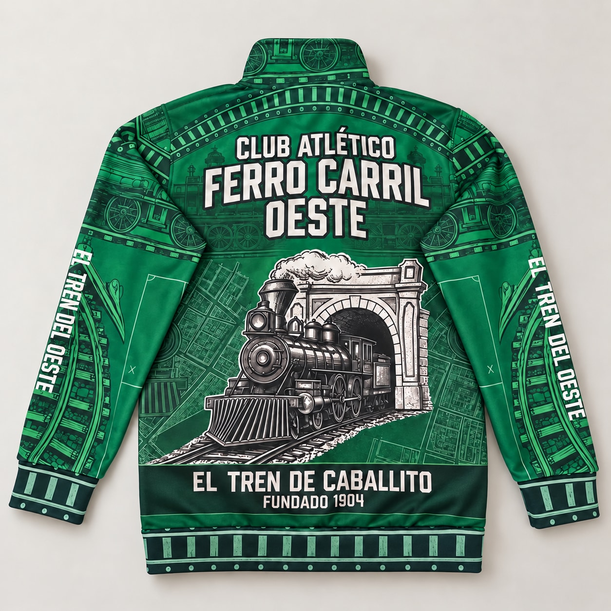 Campera Ferro Carril Oeste foto real dorso