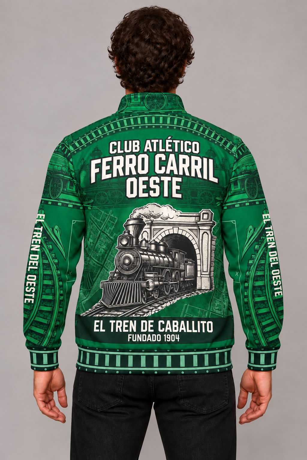Campera Ferro Carril Oeste mockup dorso