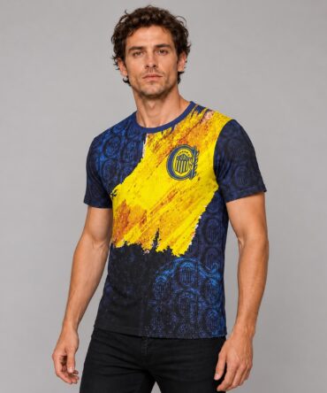 Rosario Central Ranwey FR074 slim fit — mockup semi costado